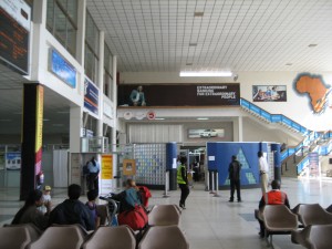 Inside the Lusaka airport